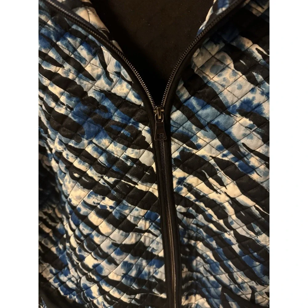 Ruby Rd Women's Size‎ L Blue And Black Full Zip Jacket